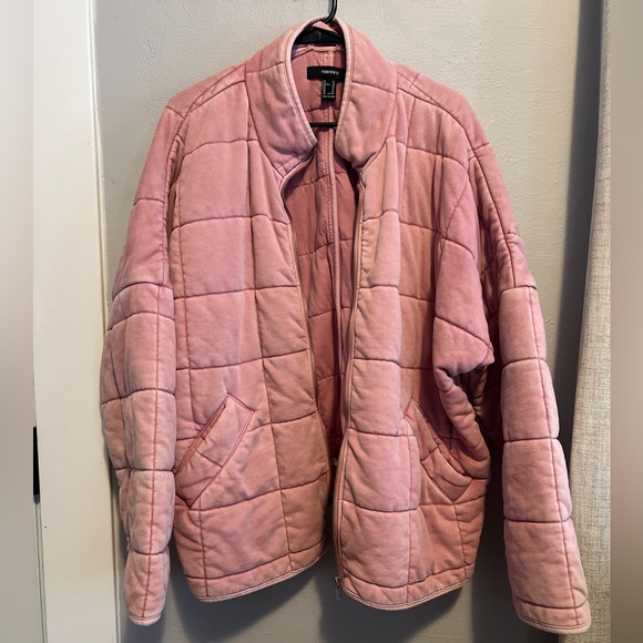 Forever 21 Jackets & Blazers - Light Pink Quilted Puffer Jacket